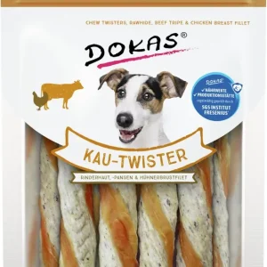 DOKAS Kau-Twister Rinderhaut, Pansen & Hühnerbrust 200 g Garantierte Lieferung